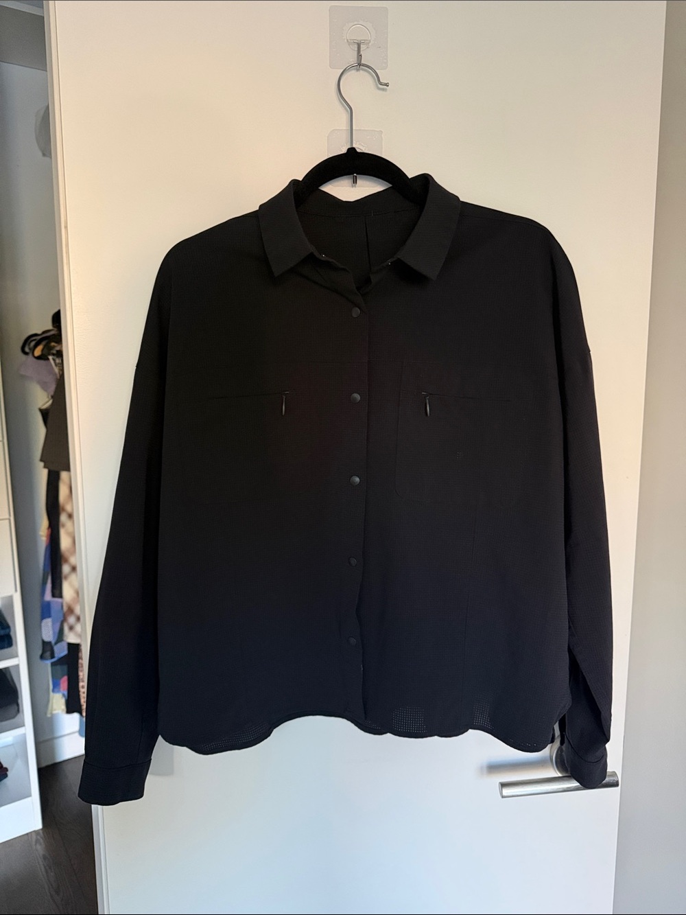 lululemon athletica Black Relaxed Button-Up Shirt